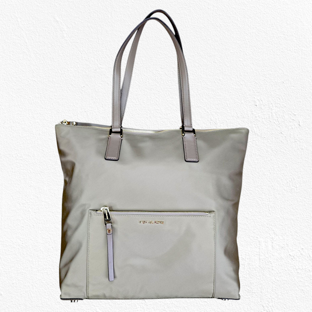 Michael Kors Ariana Tote Dusk Sage Green Nylon Travel Shoulder Designer Purse - Picture 2 of 16